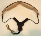 S Cebulla short 52 cm black with wide adjuster and brass metal hook